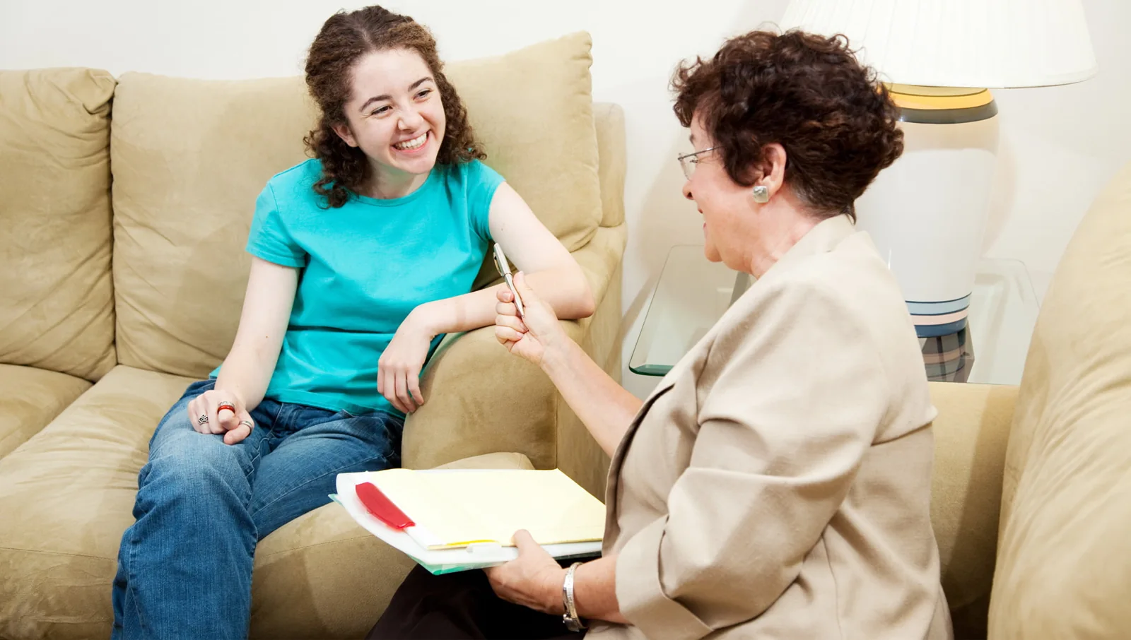 A conversation between a counselor and a client